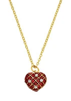 Bejeweled Scarlet Heart Carriage Trinket Box