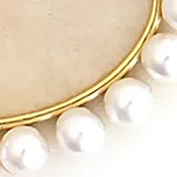 Gold Plated Pearl Heart Charms Stretch Bracelet