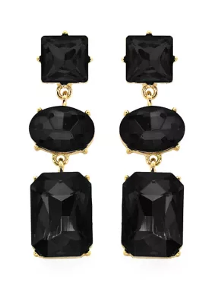 Crystal Linear Shapes Earrings