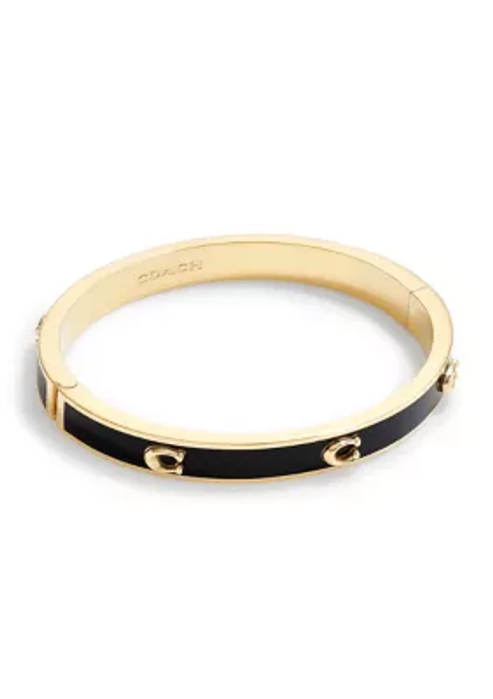 Signature C Enamel Bangle Bracelet