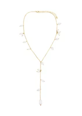 Gold Plated Pearl Drops Y Necklace