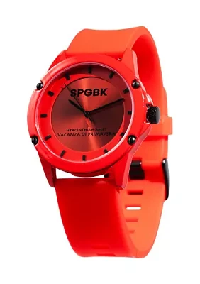 Unisex Foxfire Red Silicone Band Watch - 44 Millimeter