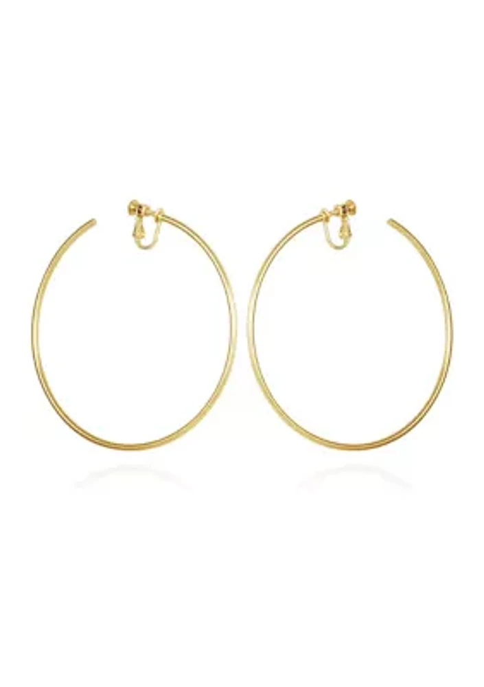 Extra Large Hoop Clip Earrings