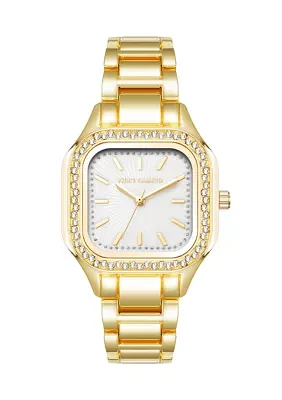 Gold Tone Mother of Pearl Glitz Watch