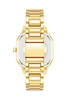 Gold Tone Mother of Pearl Glitz Watch
