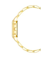 Gold Tone Mother of Pearl Glitz Watch