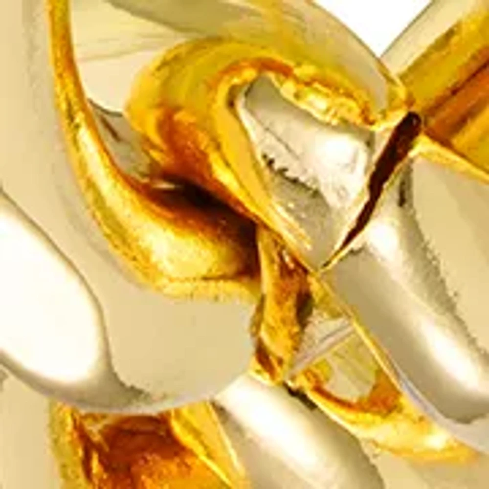 Gold Metal Chain Watch with Champagne Dial