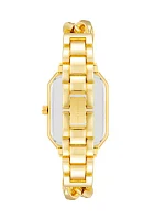 Gold Metal Chain Watch with Champagne Dial 
