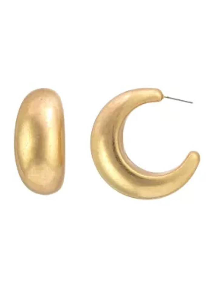 Tapered Wide Hoop Earrings