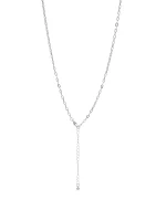 Two Tone Long Triple Wavy Disc Pendant Necklace