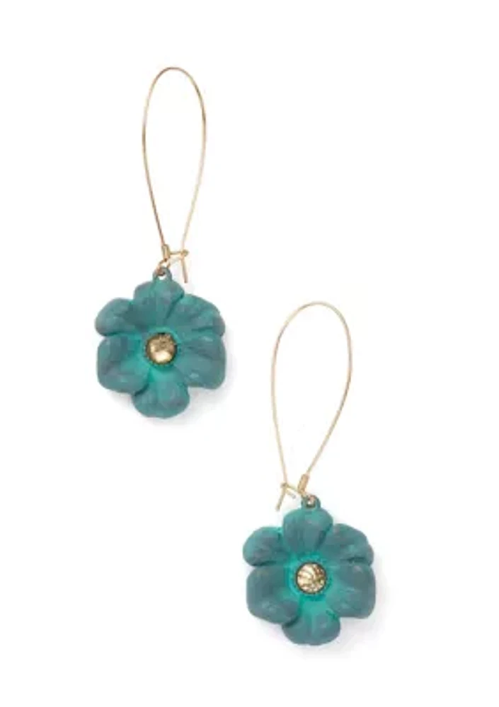 Patina Flora Dangle Earrings