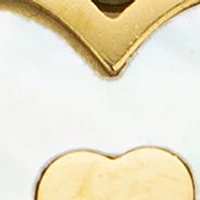 Gold Duo Polished Mother of Pearl Heart Set of Necklaces