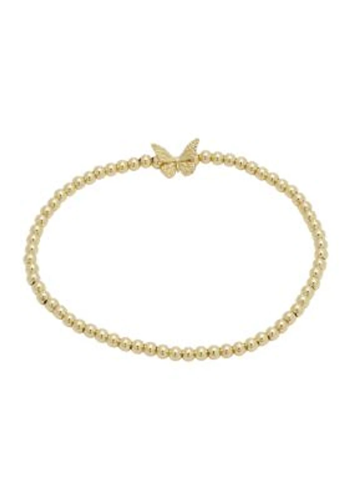 Butterfly Beaded Stretch Bracelet