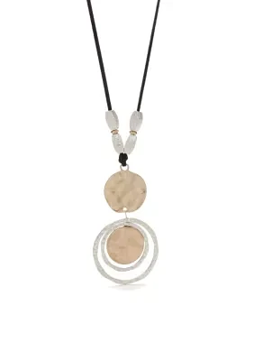 Two-Tone Double Pendant Necklace