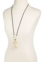 Two-Tone Double Pendant Necklace