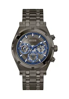 Gunmetal Case Stainless Steel Watch