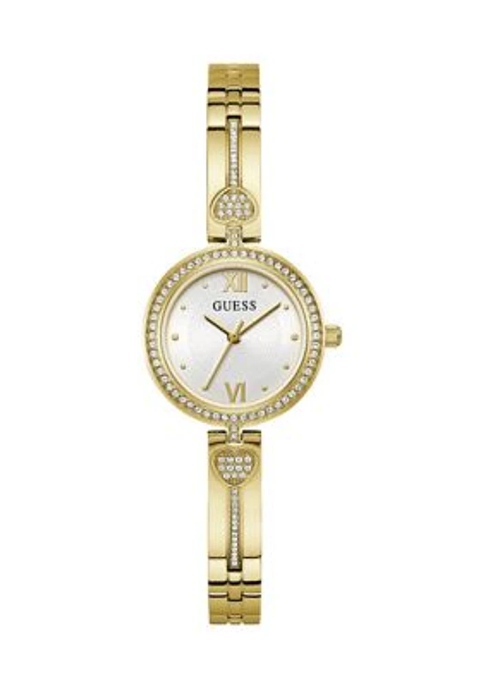Gold Crystal Bangle Watch