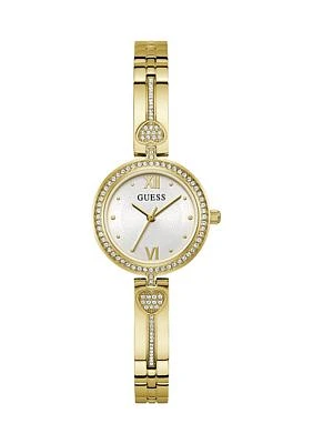Gold Crystal Bangle Watch 