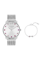 Elliot Silver Tone Stainless Steel Bracelet Watch