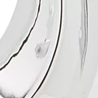 Silver Tone Open Oval Pendant Necklace