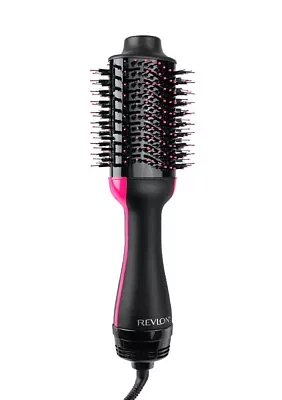One-Step Hair Dryer & Volumizer Hot Air Brush, Black/Pink
