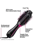 One-Step Hair Dryer & Volumizer Hot Air Brush, Black/Pink