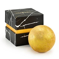 14K Gold Plated Solitaire CZ Stone Earring with Pouch, Bath Bomb & Gift Box