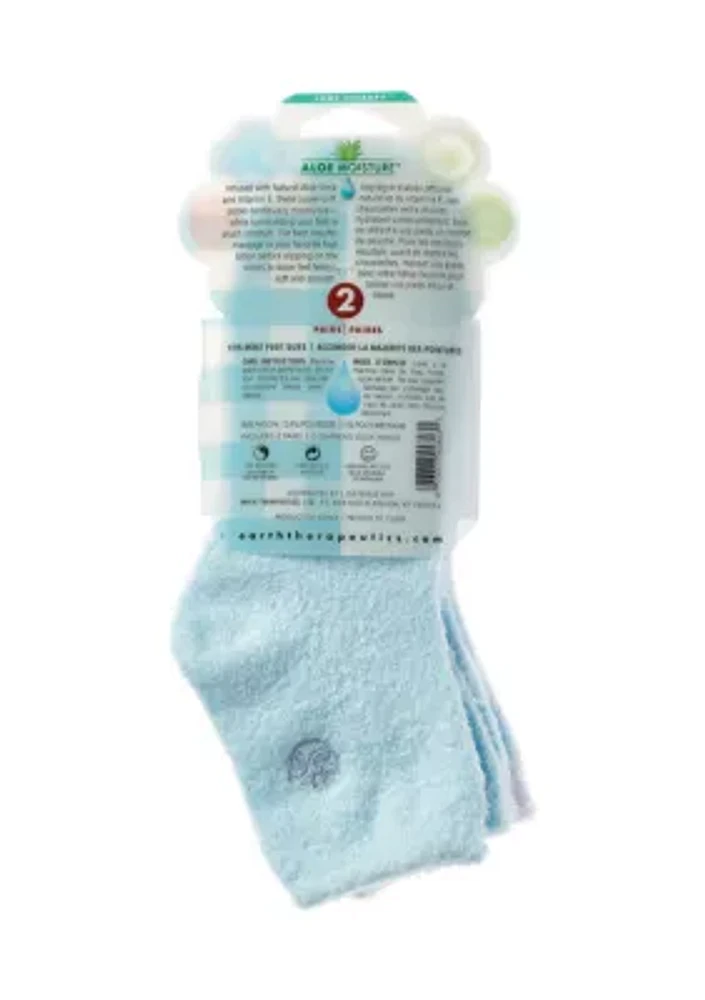 Luxury Aloe Moisture Sock 2 Pack - Blue