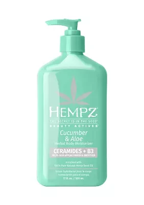 Beauty Actives Cucumber & Aloe Herbal Body Moisturizer with Ceramides + B3