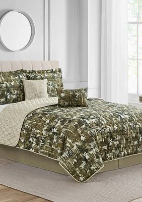 Tree Camo Reversible  Quilt Set