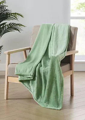 Solid Plush Throw Blanket