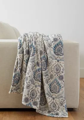 Patterned Lux Velvet Throw Blanket
