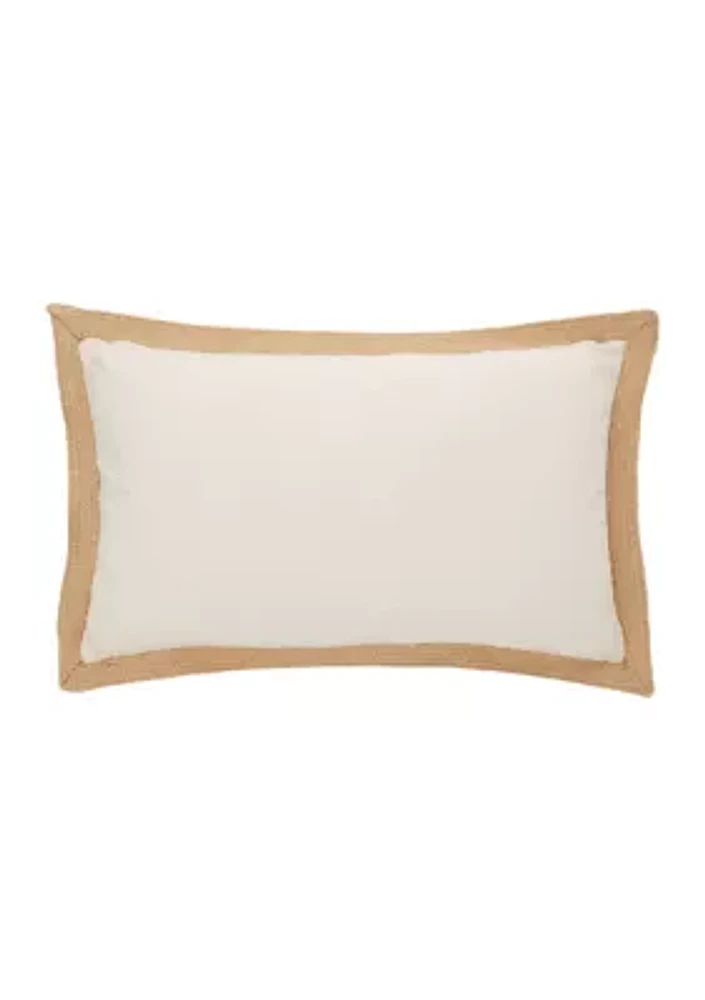 Jute Trim Canvas Pillow