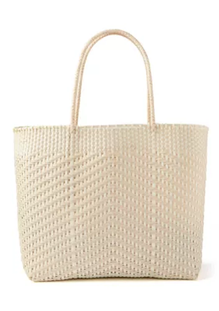 Multicolor Woven Beach Bag
