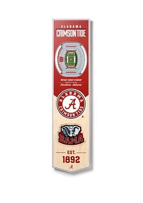 YouTheFan NCAA Alabama Crimson Tide 3D Stadium 8x32 Banner - Denny Stadium