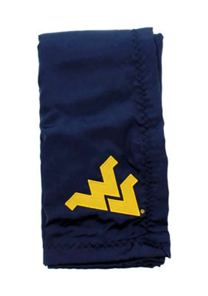 NCAA West Virginia Mountaineers 28 in x 28 in Silky and Super Soft Plush Baby Blanket