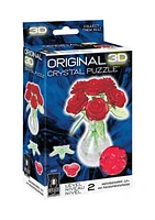 3D Crystal Puzzle - Roses in a Vase: 44 Pcs