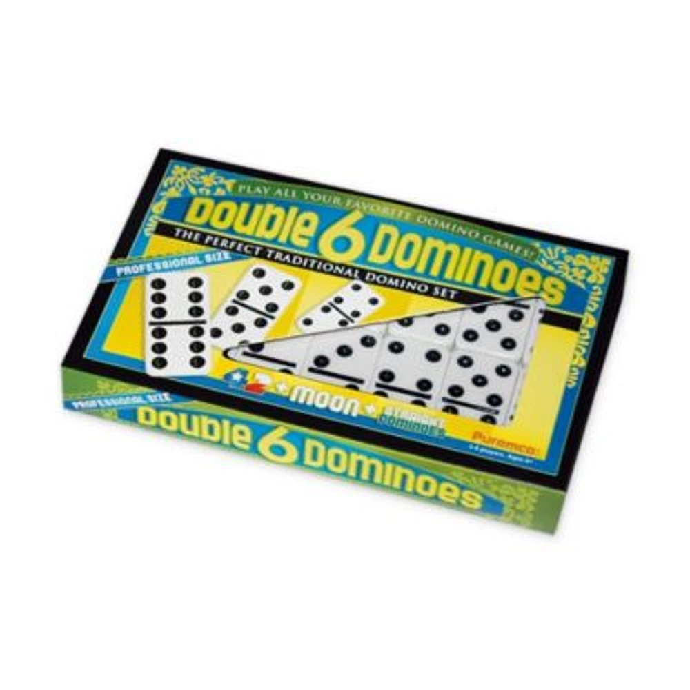 Double 6 Black Dot Dominoes - Professional Size