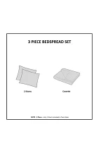 Oakley 3 Piece Reversible Bedspread Set