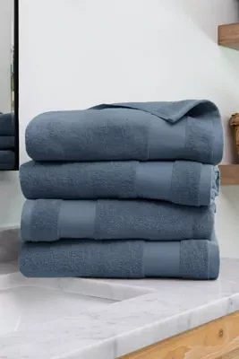Towels 4-Pack 100% Cotton Bathroom Essentials