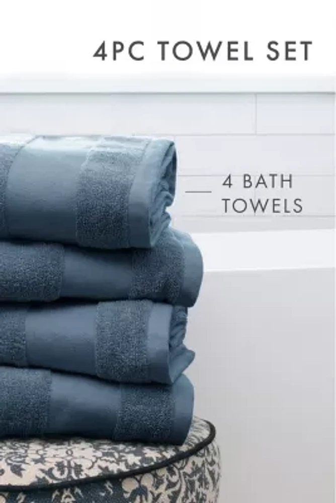 Towels 4-Pack 100% Cotton Bathroom Essentials