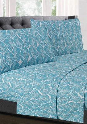 Tropical Leaf Pattern 1500 Supreme Collection Sheet Set