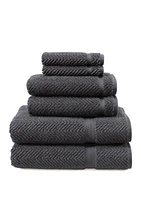 Piece Turkish Cotton Herringbone Towel Set