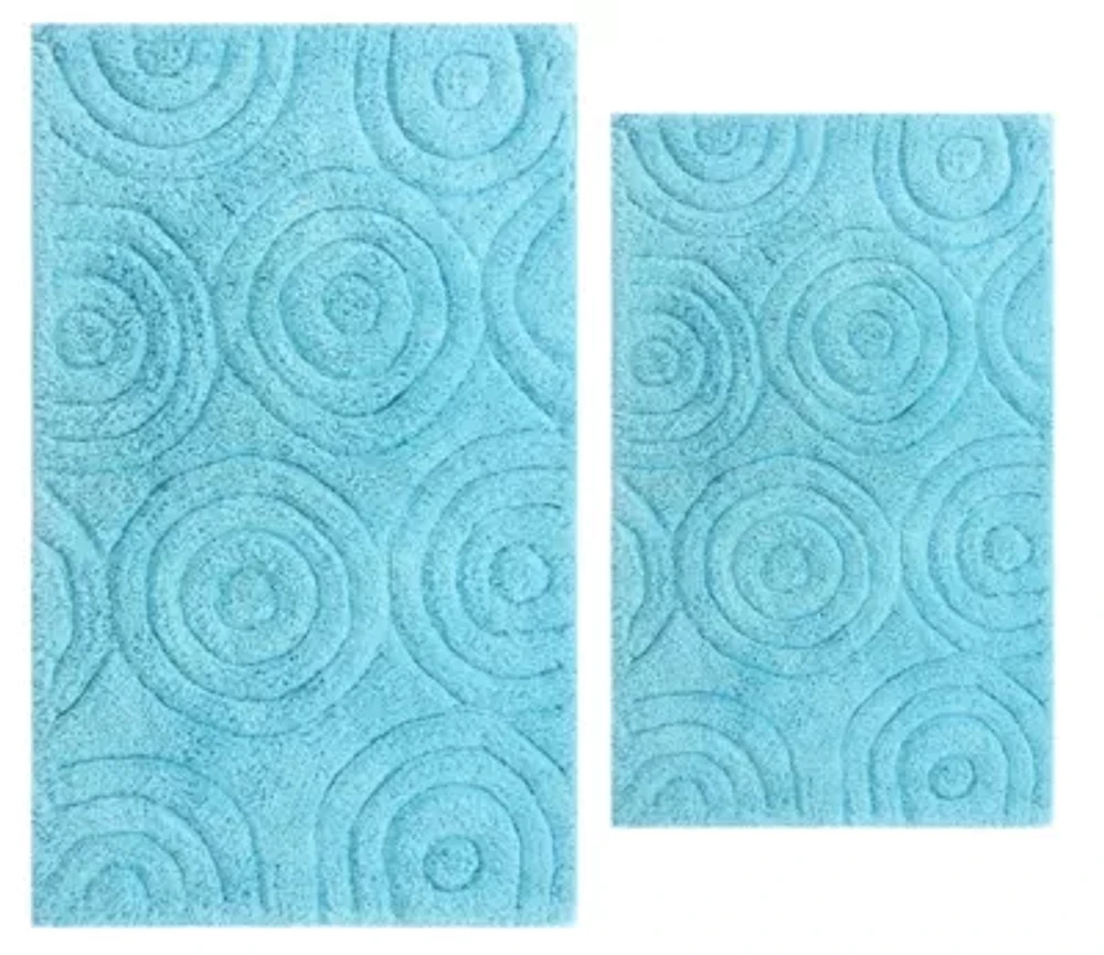 CIRCLES 20X30 24X40 Bath Rug Set