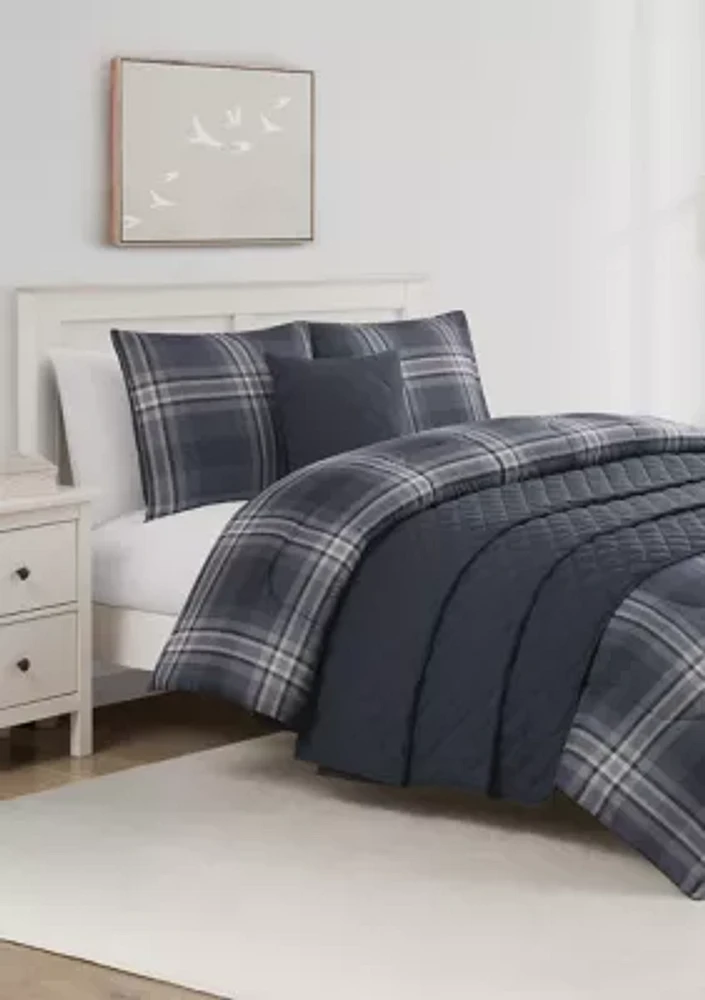 Ricardo Blue 5 Piece Comforter Quilt Set