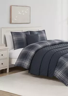 Ricardo Blue 5 Piece Comforter Quilt Set