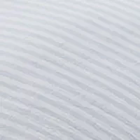 Blue Ruffle Trim Stripe Comforter