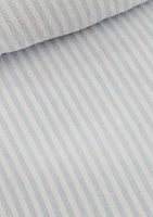 Blue Ruffle Trim Stripe Comforter