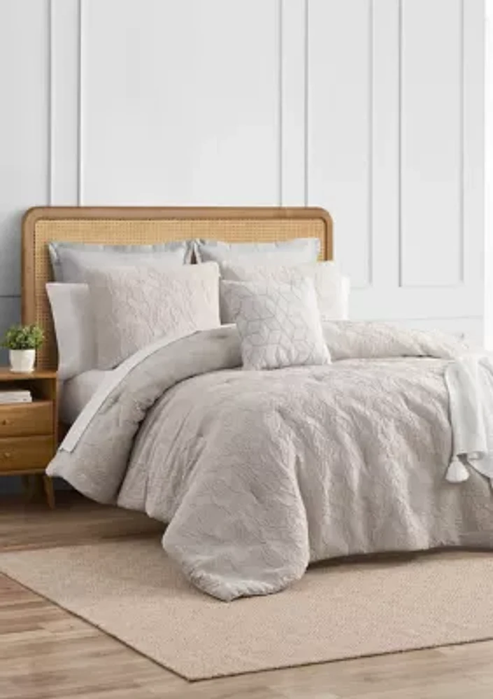Ginko Neutral 3 Piece Comforter Set