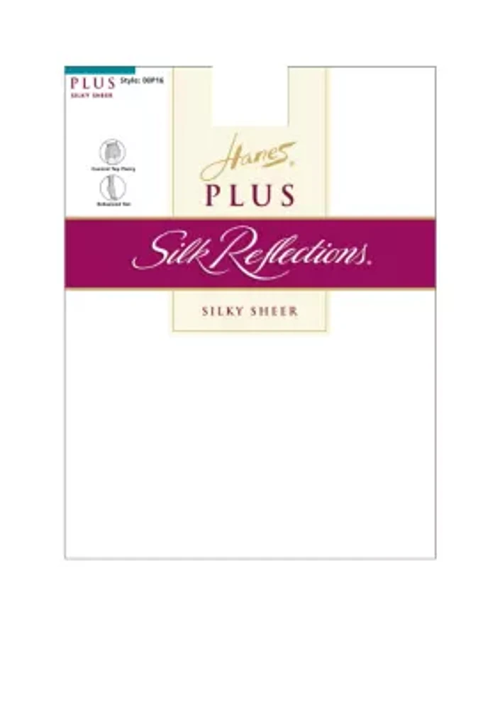 Silk Reflections Plus Control Top Enhanced Toe Pantyhose